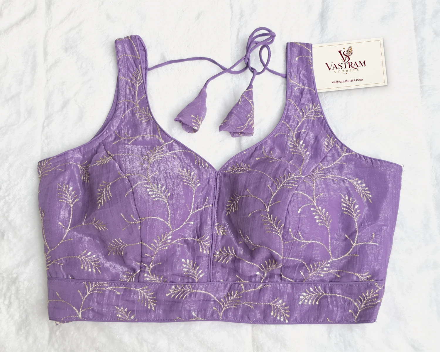Aarzoo Lavender Blouse, front view