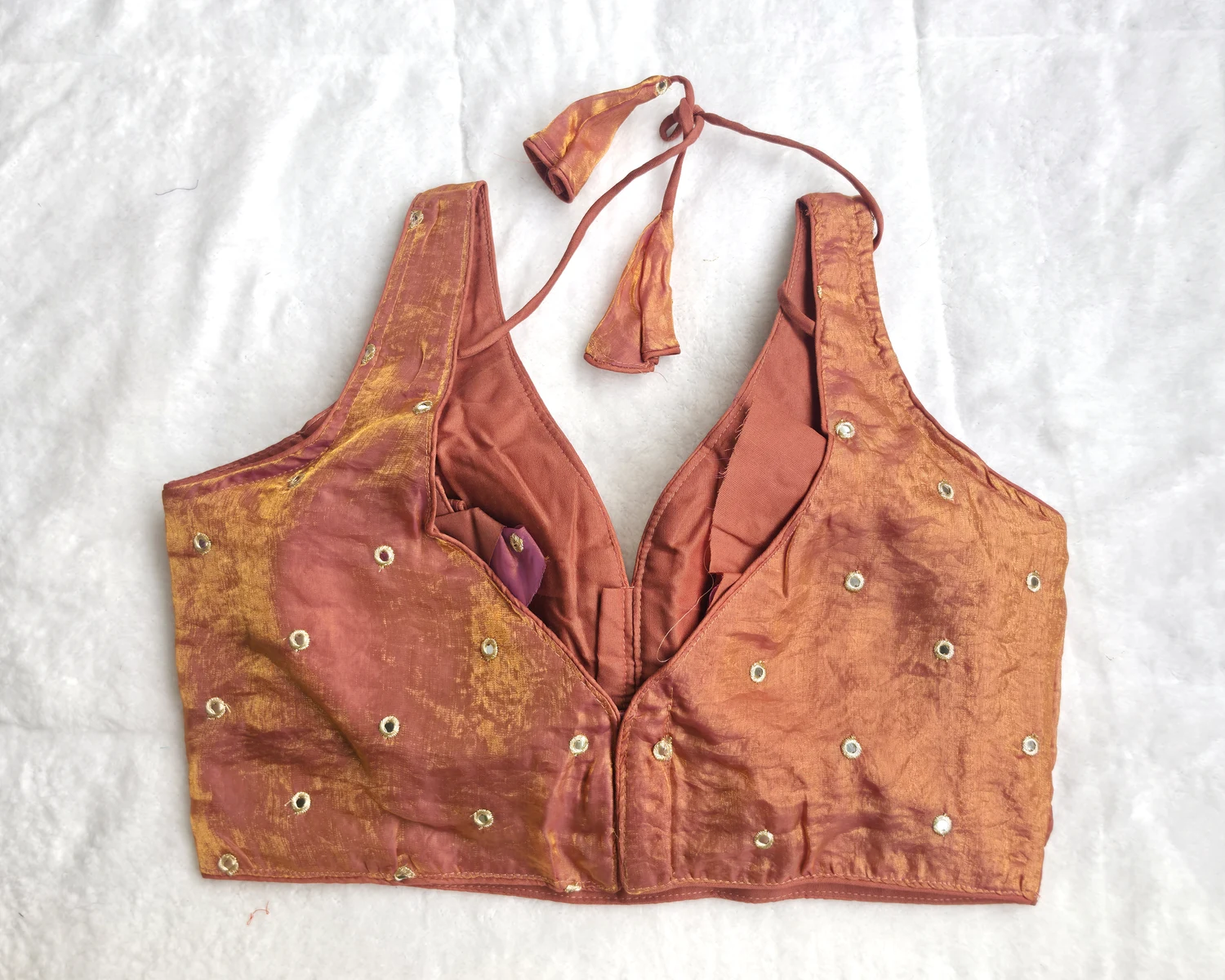 Ruhani Copper Blouse, back view