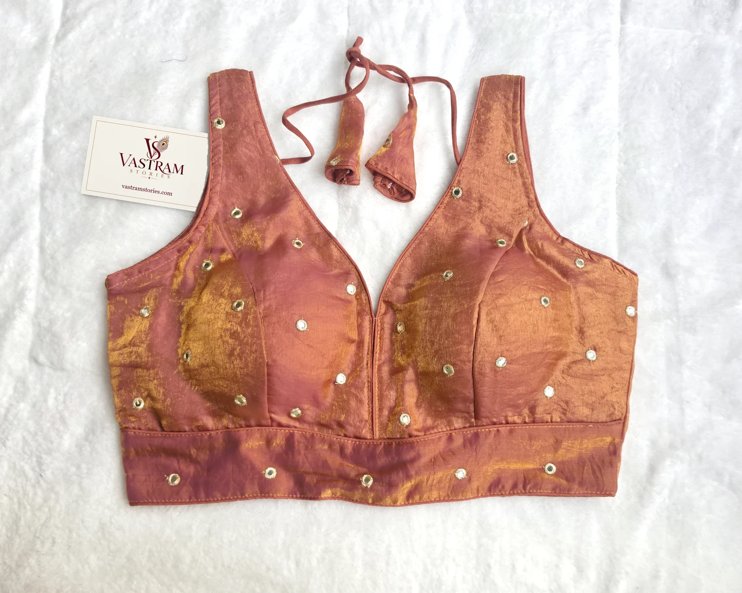 Ruhani Copper Blouse, front view