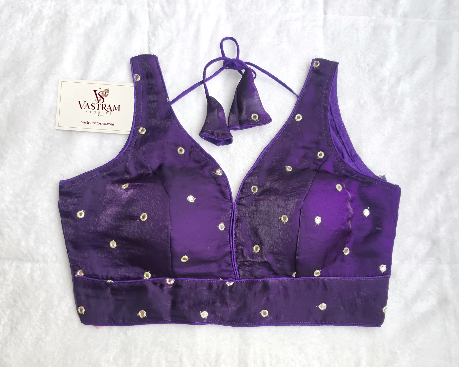 Ruhani Purple Blouse, front view