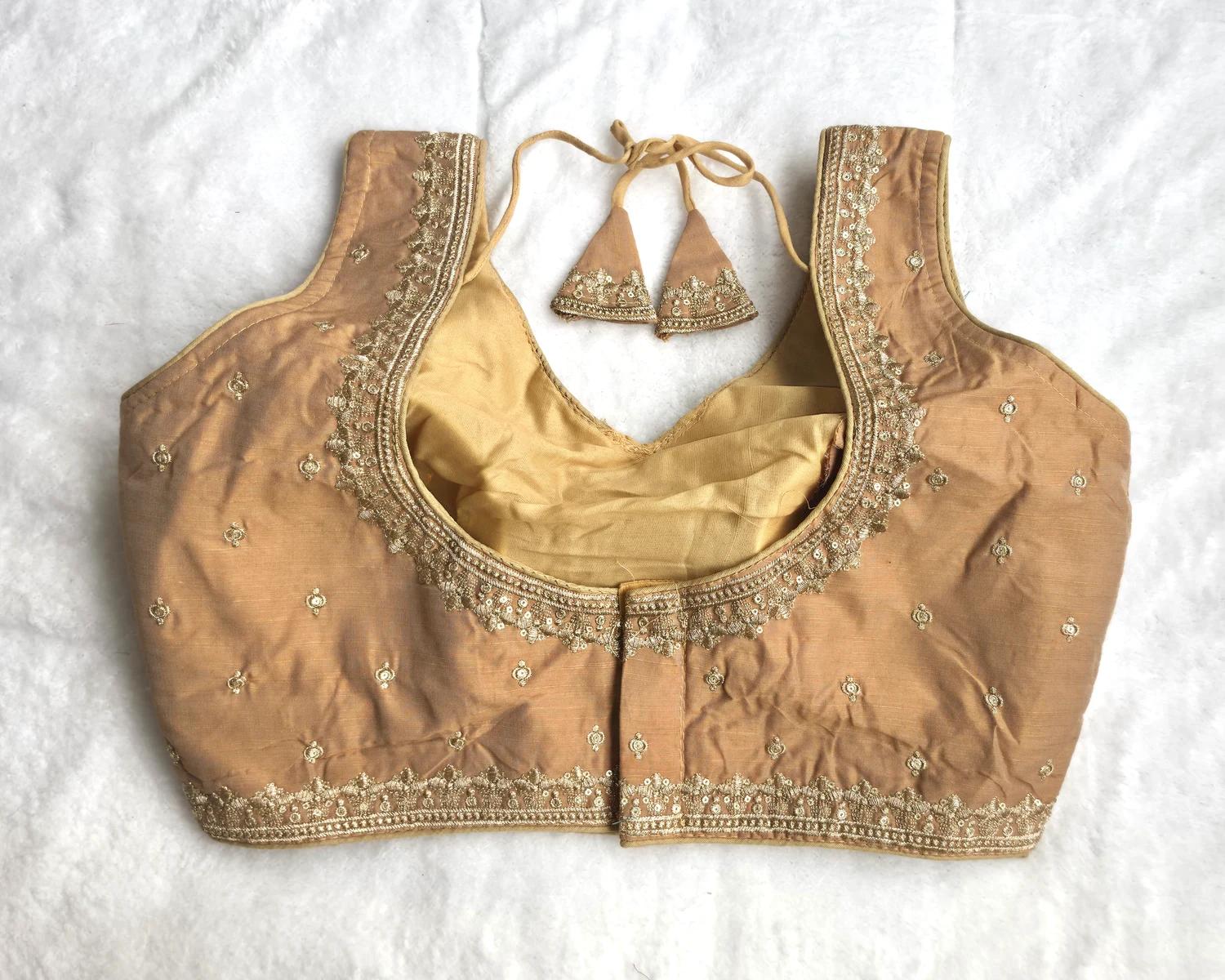 Sitara Golden Celebration Blouse, back view