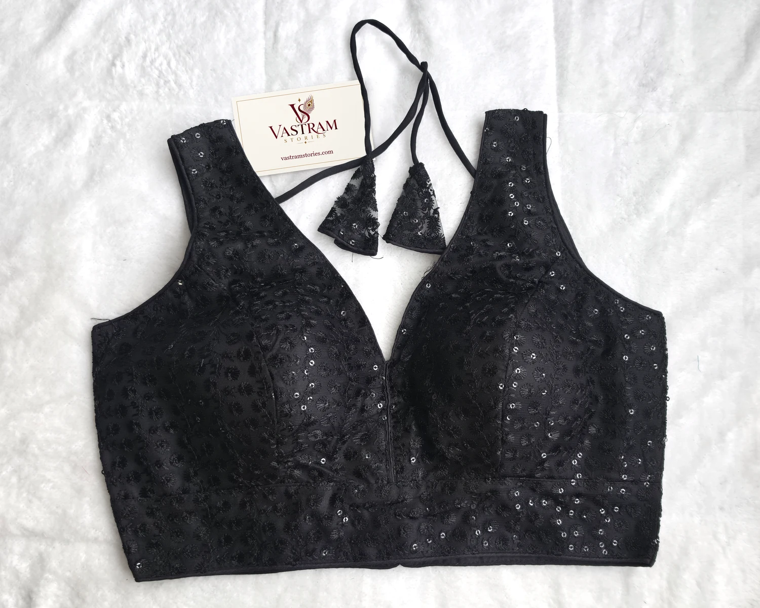Inayat Black Elegant Blouse, front view