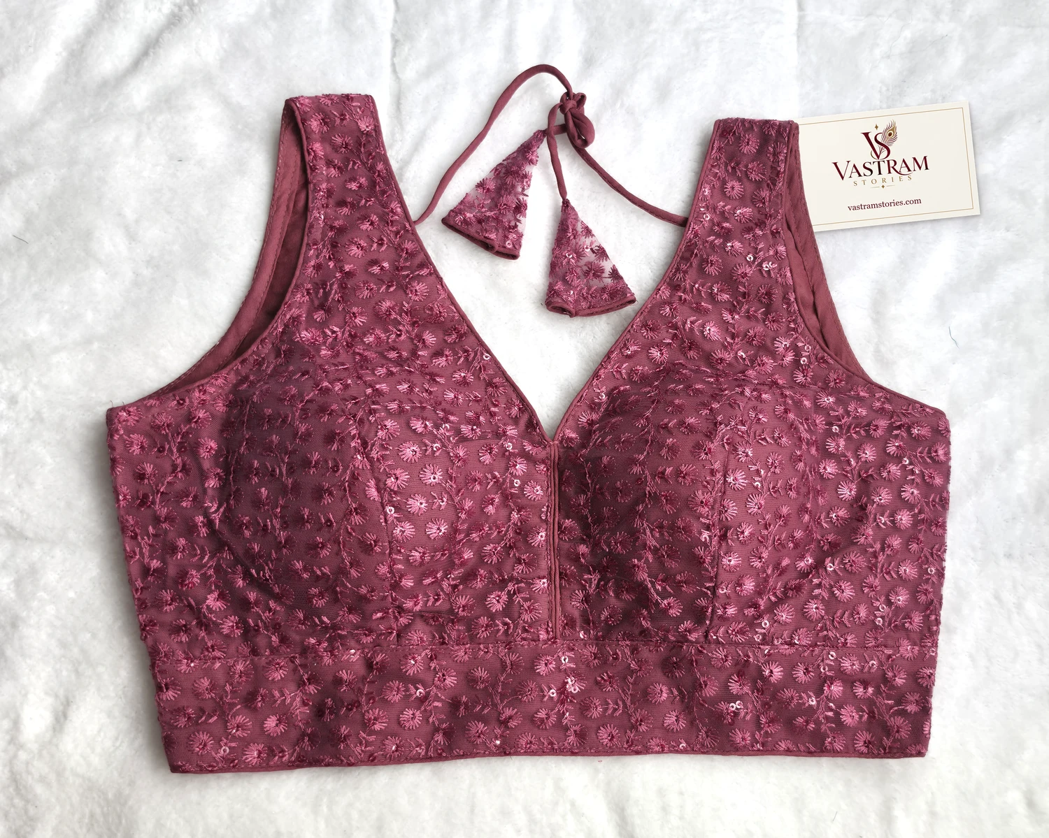 Inayat Maroon Elegant Blouse, front view