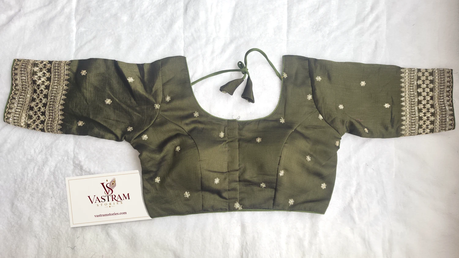 Kashish Green Blouse, front view