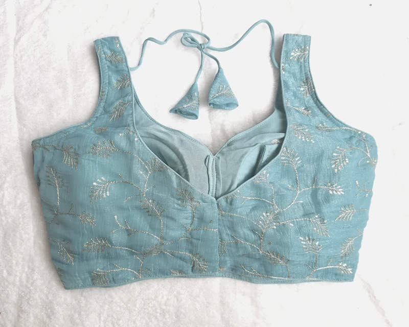 Aarzoo Blue Blouse, back view