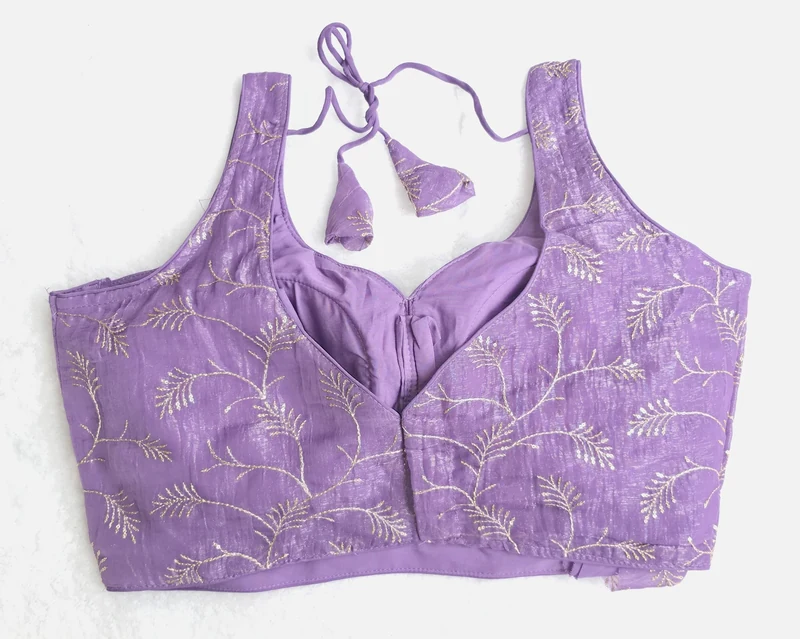 Aarzoo Lavender Blouse, back view