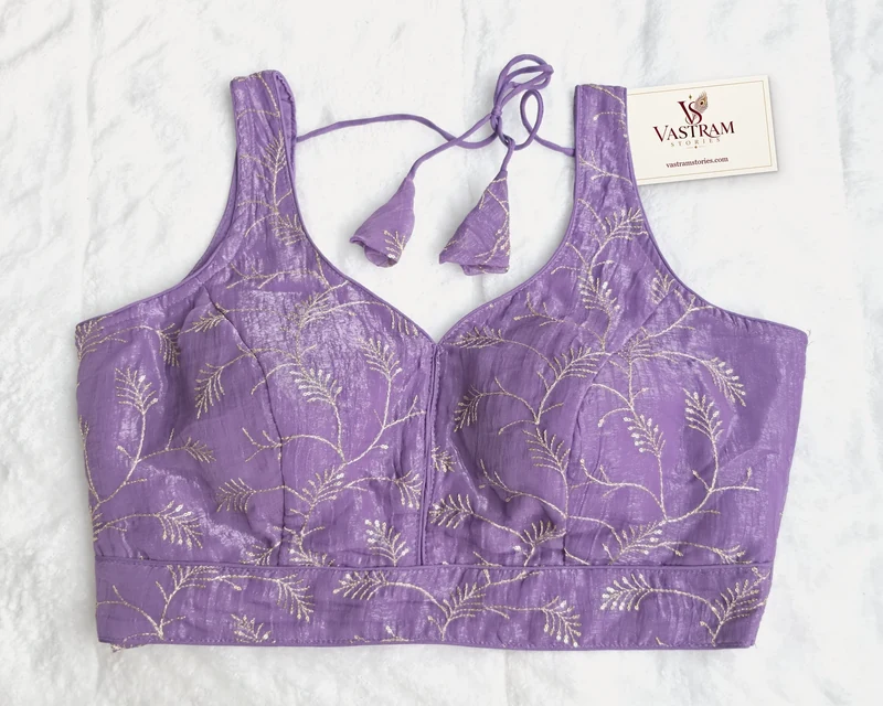 Aarzoo Lavender Blouse, front view