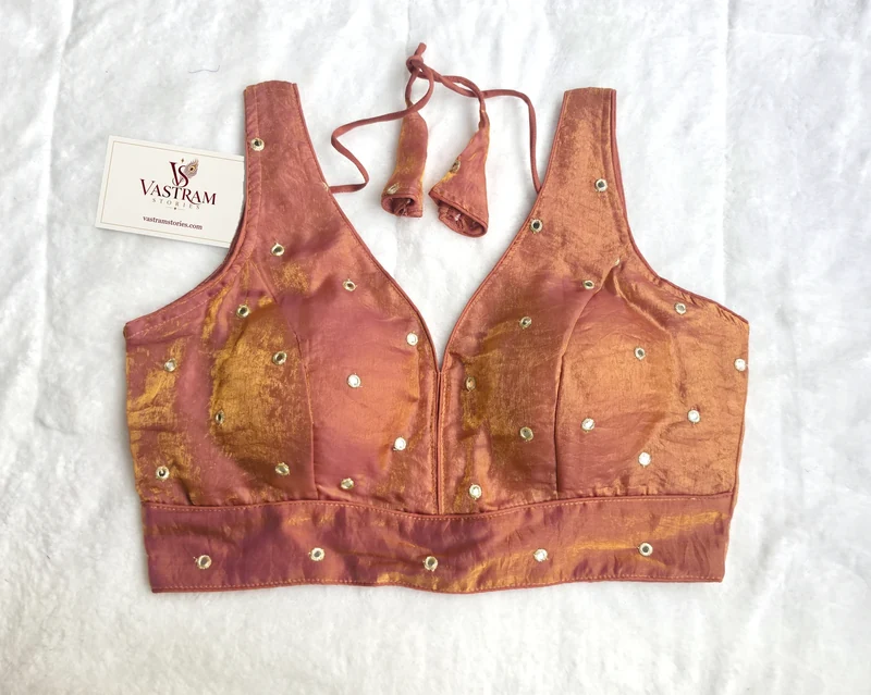 Ruhani Copper Blouse, front view