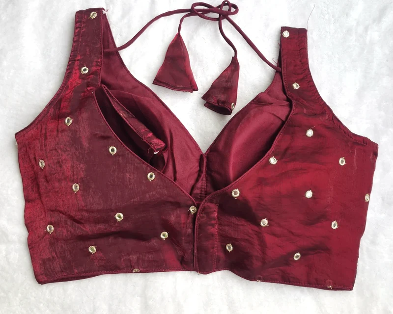 Ruhani Maroon Blouse, back view