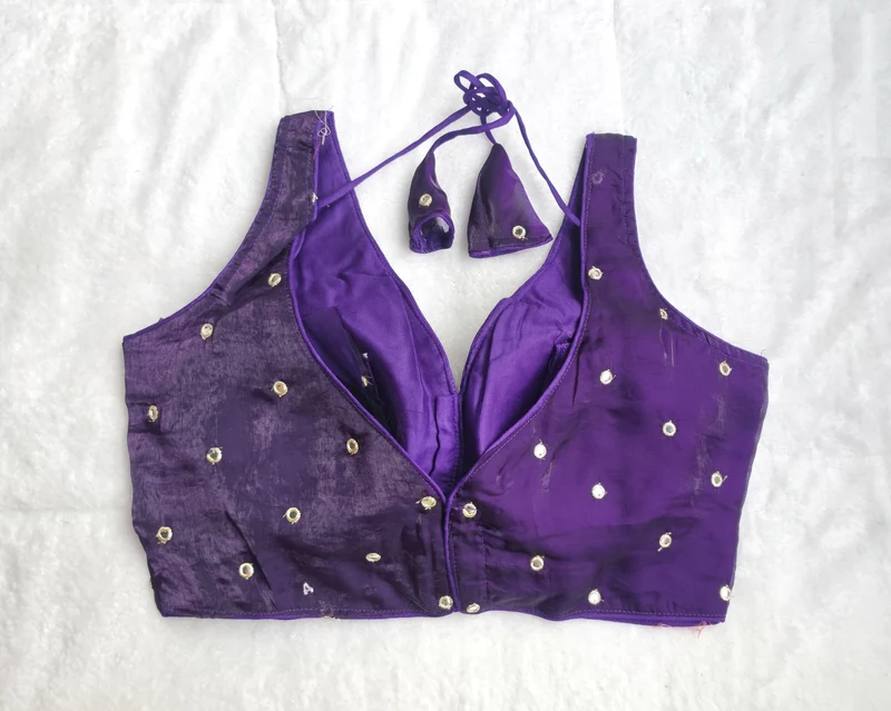 Ruhani Purple Blouse, back view