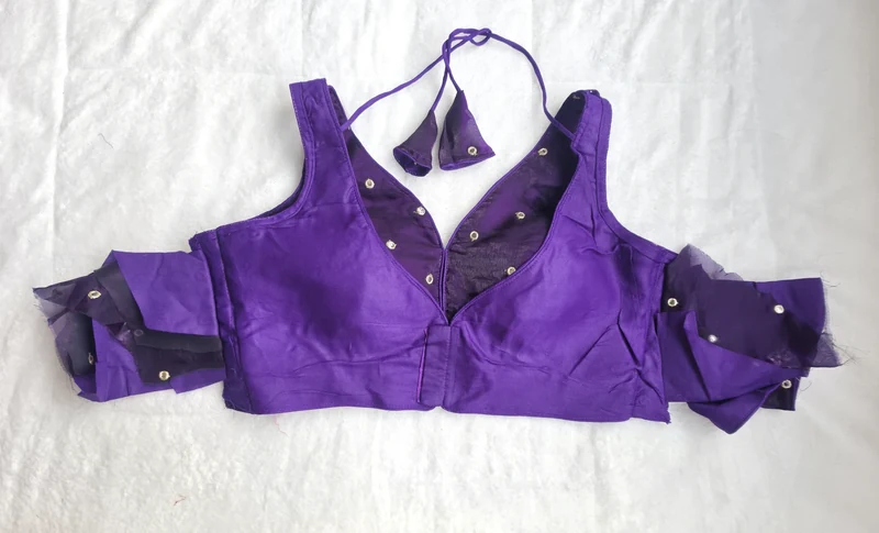 Ruhani Purple Blouse, sleeves view