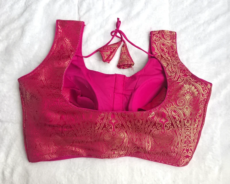 Nazakat Magenta Pink Blouse, back view