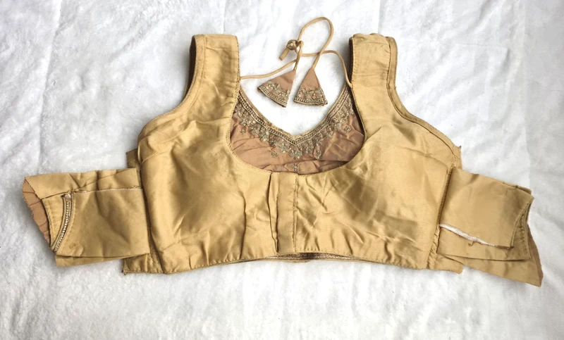 Sitara Golden Celebration Blouse, sleeves view