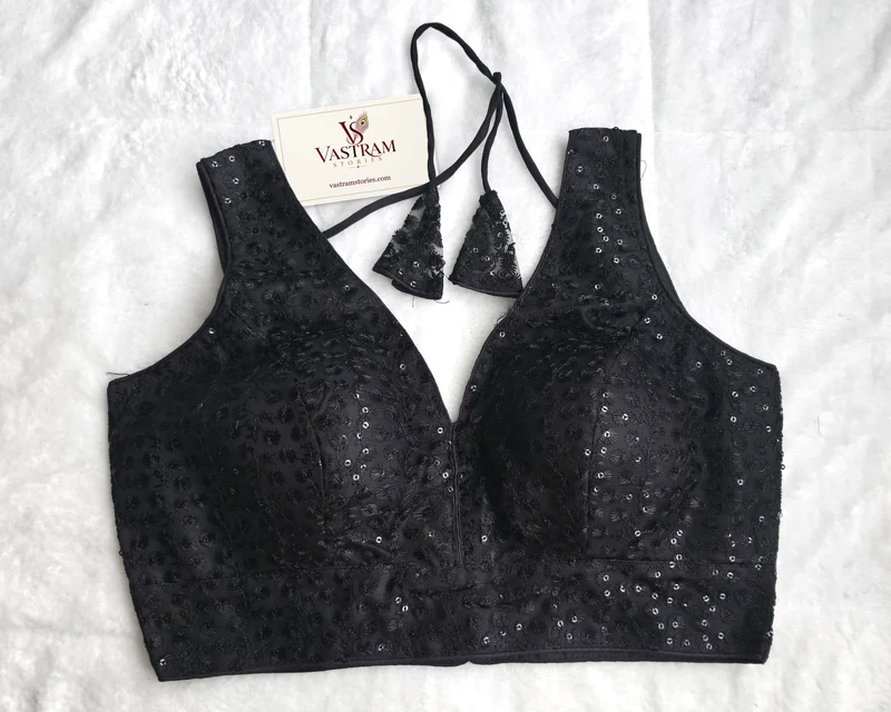Inayat Black Elegant Blouse, front view