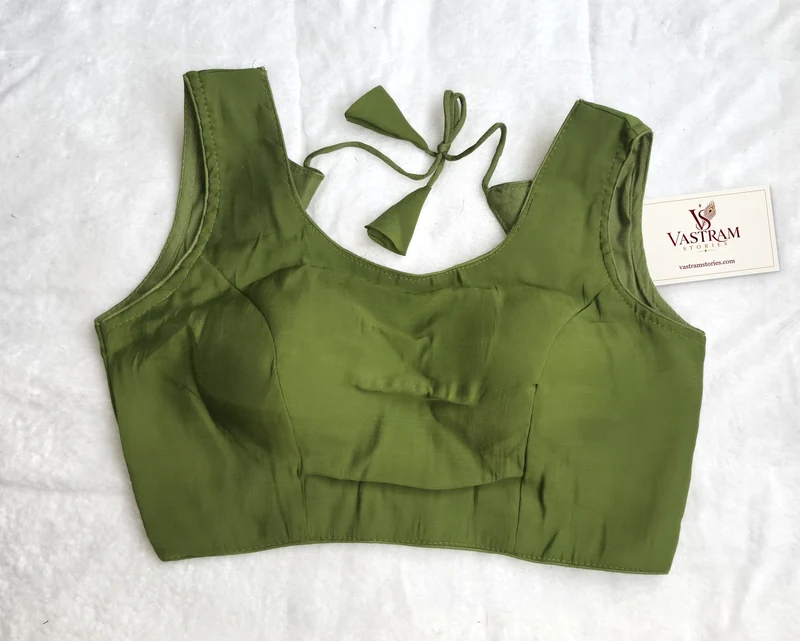 Saumya Green Essential Blouse, front view