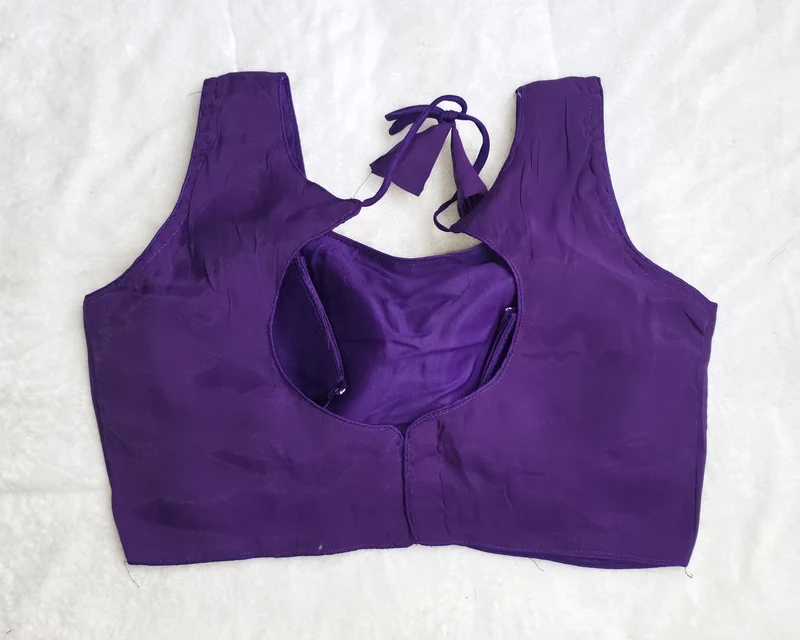 Saumya Purple Essential Blouse, back view