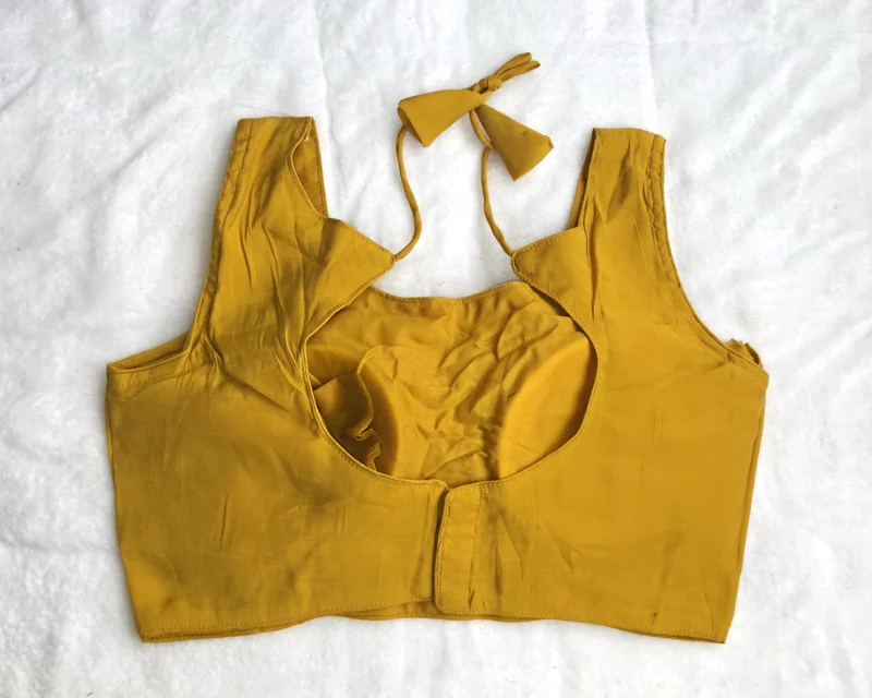 Saumya Yellow Essential Blouse, back view