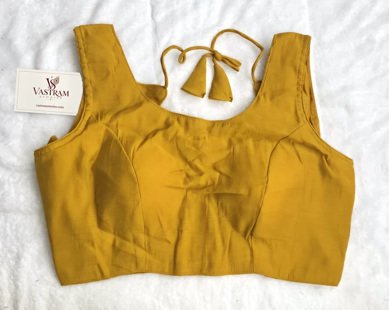 Saumya Yellow Essential Blouse, front view